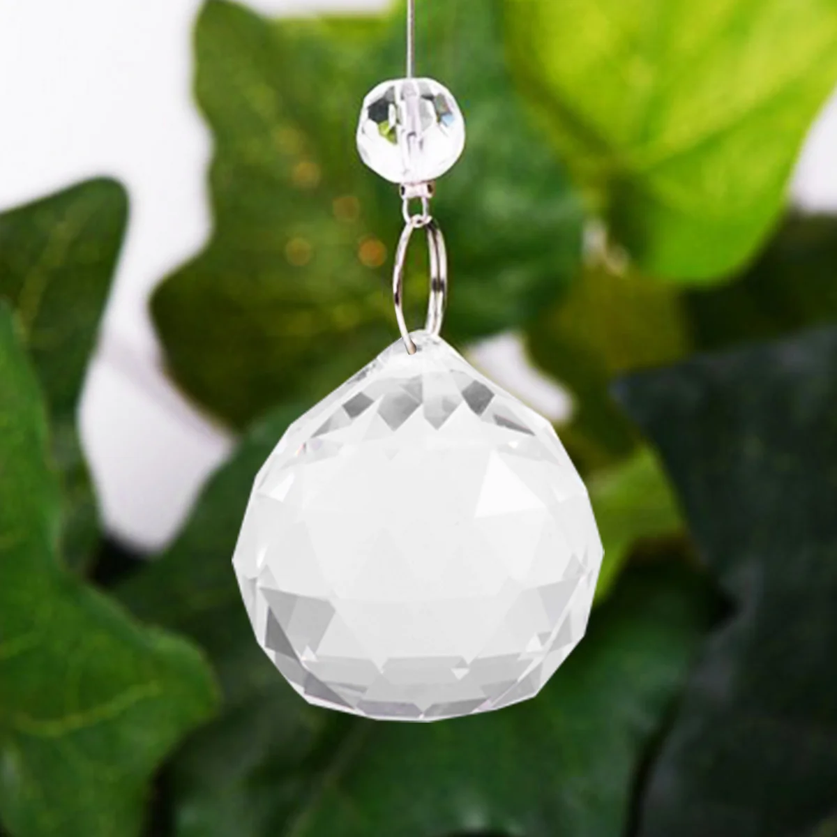 

12Pcs Glass Crystal Chandelier Pendants Prisms Clear 30Mm Ceiling Light Curtain Ornament Wedding Project Decoration