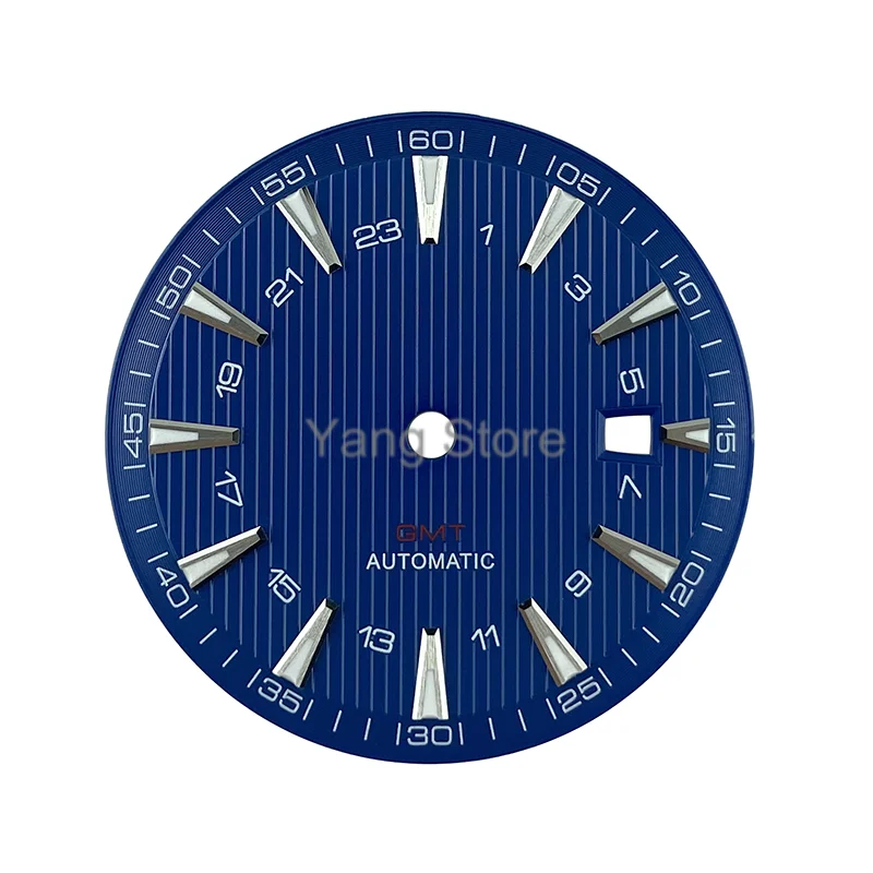 33.2 mm GMT Watch Dial Parts White/Black/Blue AT 150MGMT Watch Tool Sailboat Ring Textured Fit Pearl DG3804 Blue Luminous Dial