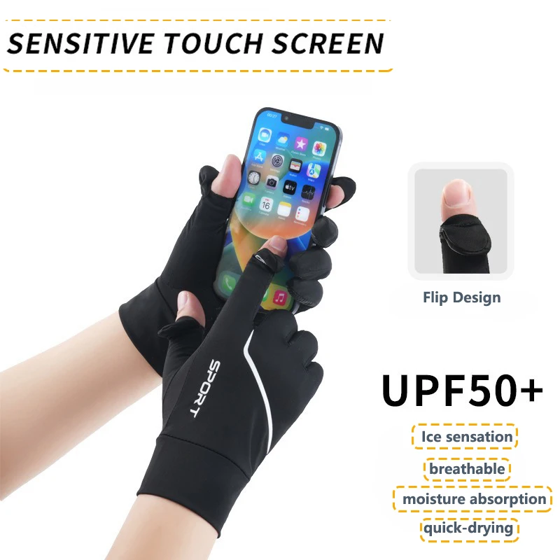 قفازات MuqiNush لصيد الأسماك والصيد والرياضة والجري وركوب الدراجات مقاومة للماء وغير قابلة للانزلاق للرجال والنساء لقيادة الجولف