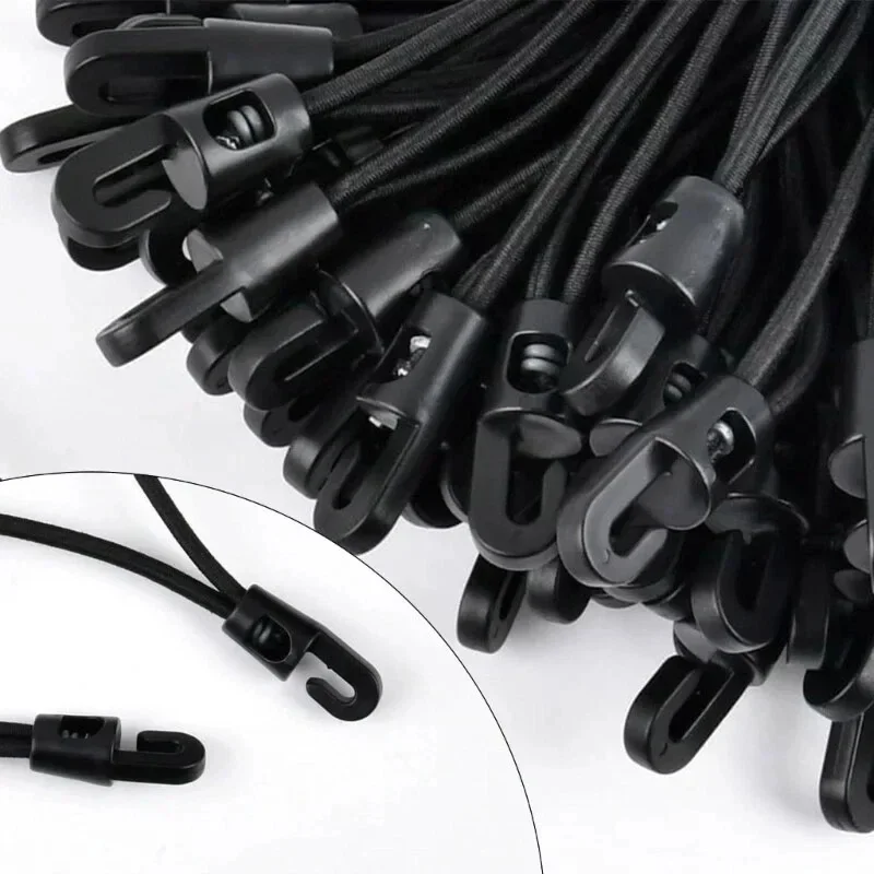 Multifunctional Elastic Bungee Ropes with Hook for Camping Luggage Bikes Cars Cord Fixed Ties High Elasticity Expander Rope Tool