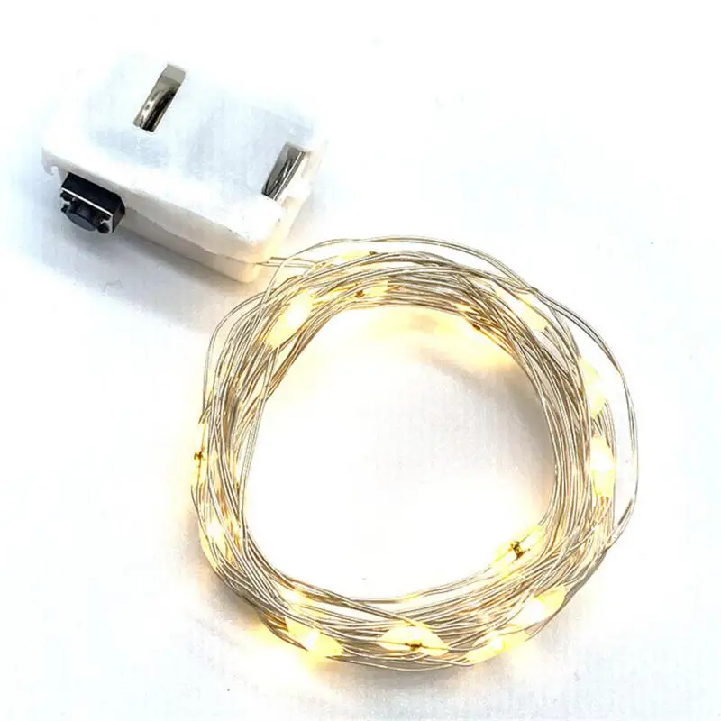 With Battery String Fairy Lights Copper Wire Battery Powered Decorations LED String Lights For Wedding Party Christmas Decor