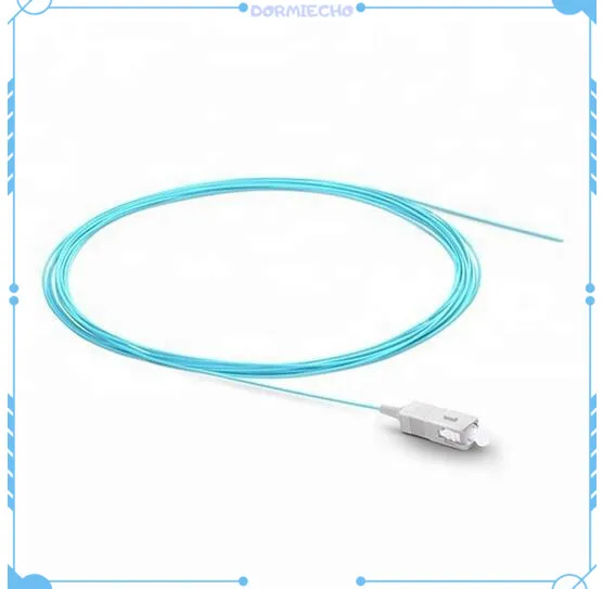 OM3 SC UPC Fiber Optic Pigtail 0.9mm Simplex PVC 10 Gigabit Multi Mode High Quality Free Shipping 