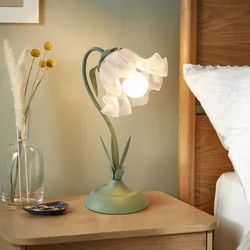 LED Flower Table Lamp Decorative Desk Light Creative Design Art Decor 3 Colors Landscape Lighting for Bedroom Living Room Study