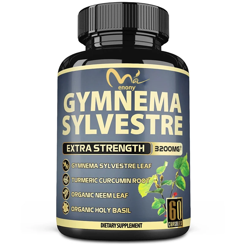 

Organic Gymnema Sylvestre Extract Capsules Blended with Turmeric Curcumin & Neem Leaf, Holy Basil