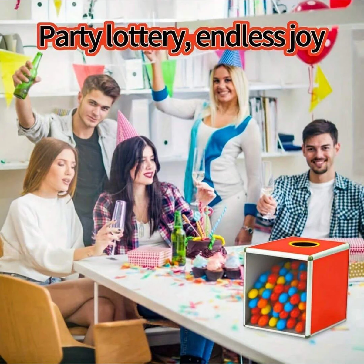 Glücks-Party-Geschenkbox mit Kugel-Set, abnehmbar und wiederverwendbar für Spendenaktionen und Schulanfangsfeiern – Detail 8