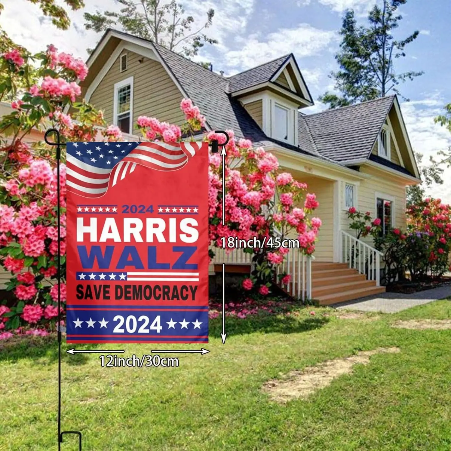 12x18 Kamala Harris Walz 2024 Flags President Flag Harris 2024 Flags Tim Walz 2024 Flags Harris Waltz 2024 Flags Harris Waltz Fl