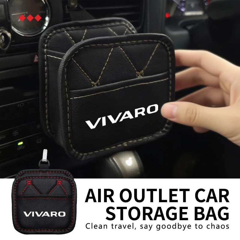 Bolsa de Armazenamento de Couro para Óculos de Sol e Celular para Saída de Ar do Carro para Opel Mokka Corsa Meriva Zafira Astra J H G Vectra Antara