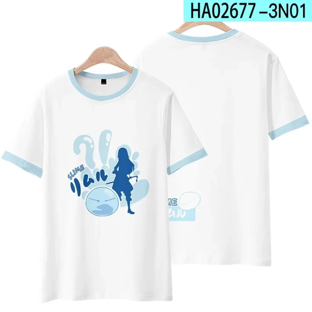 أنيمي ذلك الوقت حصلت على تجسدت كحل Rimuru Tempest ثلاثية الأبعاد تي شيرت مطبوع الرجال النساء موضة المتضخم قصيرة الأكمام بلايز تيز