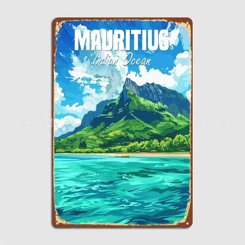 Mauritius Metal Custom Sign Living Room Wall Indoor Decor Room Decoration Bedroom Posters Home Decor
