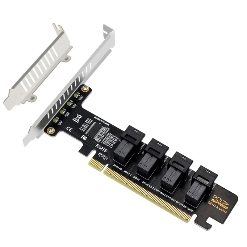 Scheda espansione PCIE X16 a 4 U.2 NVME SFF-8643 SFF-8639 Scheda split PCI-E4.0