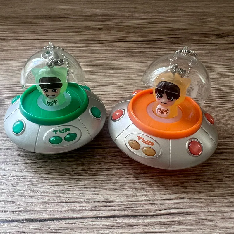

Toys Spirits Mini Portable Ufo Shape Speaker Pendant Gashapon Type C Compatible For Phone Adjustable Volume Indoor Outdoor