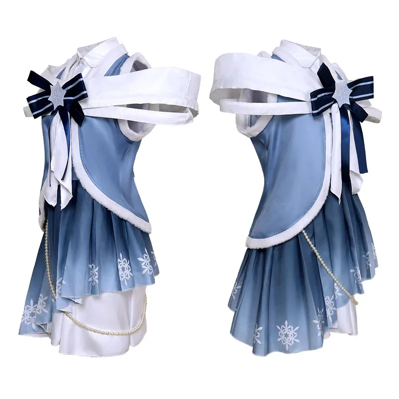 In Stock Miku Cosplay 2025 Snow Miku Cosplay Costume Wig Anime Japanese Lolita Dress Halloween Party Outfits for Women