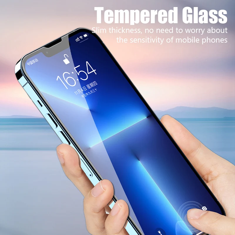 5PCS Full Cover in vetro temperato per iPhone 15 14 13 12 11 Pro Max Screen Protector per iPhone 14 15 Plus 13 Mini X Xs Max SE 2022