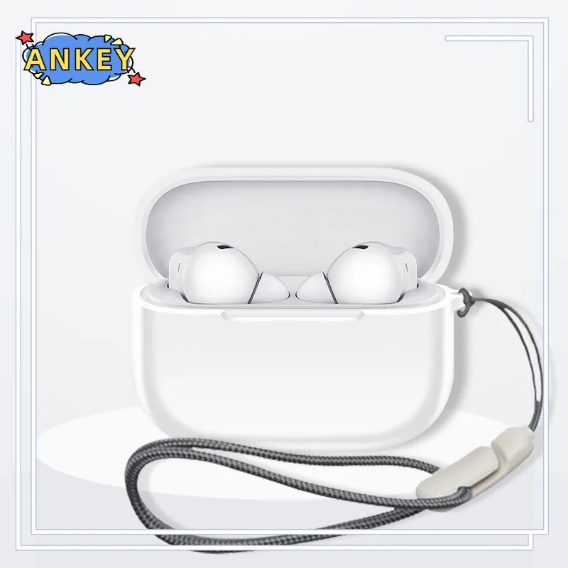 Für Huawei FreeBuds SE4 ANC Hülle Kopfhörer Premium Silikonhülle Stoßfester, zugänglicher Ladeanschluss mit Trageband