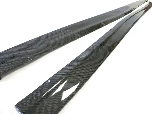Car-styling Damd Style Carbon Fiber Side Skirt Extension Glossy Finish Door Step Panel Fit For Mitsubishi Evolution EVO 7 8 9 - view 4