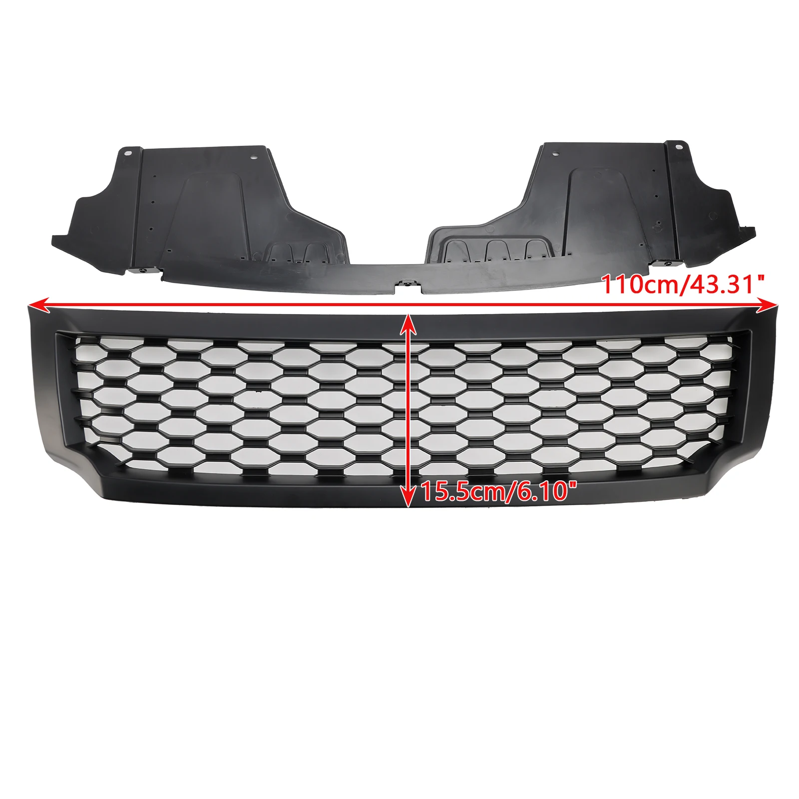 Matt Black Front Bumper Grill Grille For Nissan Navara NP300 D23 2015-2020