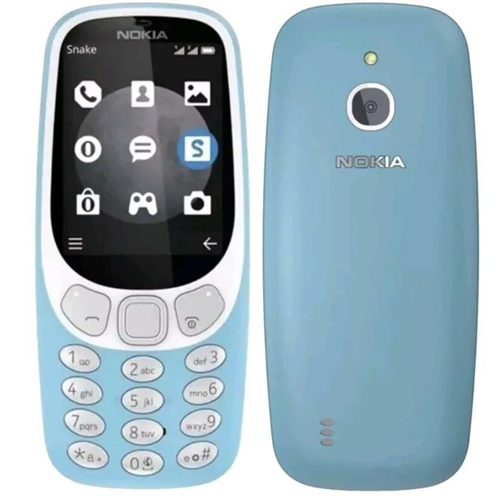 Nokia 3310 2018 Backup Phone 2.4-inch 2SIM 1200mAh MP3 FM Radio 2MP Bluetooth Flashlight Micro-USB Nokia 3310 Used Phone Unlock