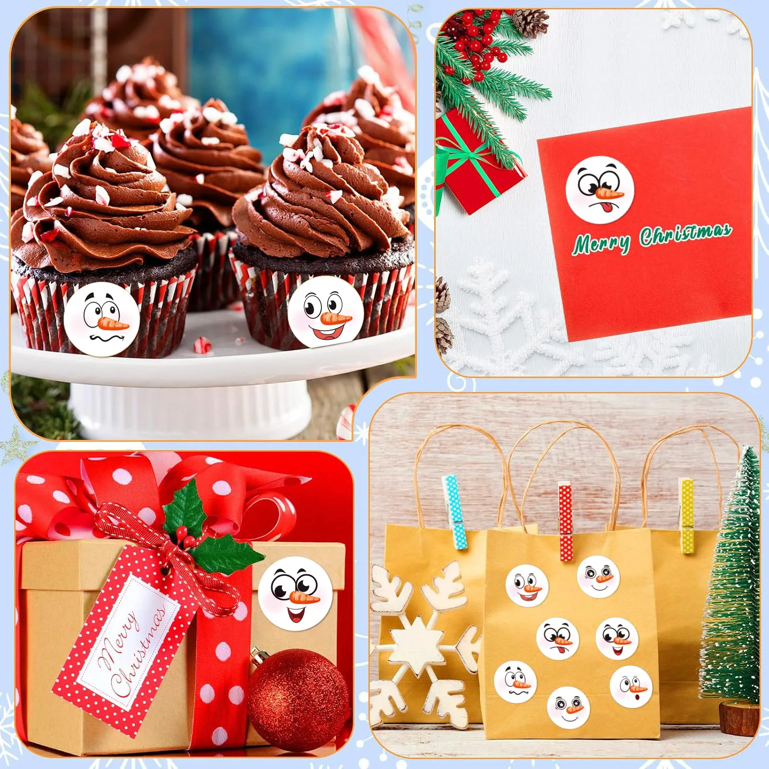 ملصقات عيد الميلاد الجديدة عيد الميلاد ثلج الأمتعة دفتر الكتابة على الجدران Handaccount DIY #5