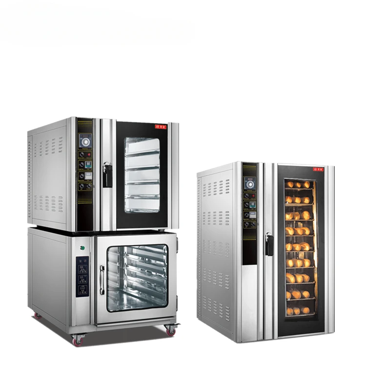 Electric 4 6 10 Trays Convection Bakery Combi Oven Combi Steamer Steam Restaurant Chinese Commercial Combination Ovens Machinery