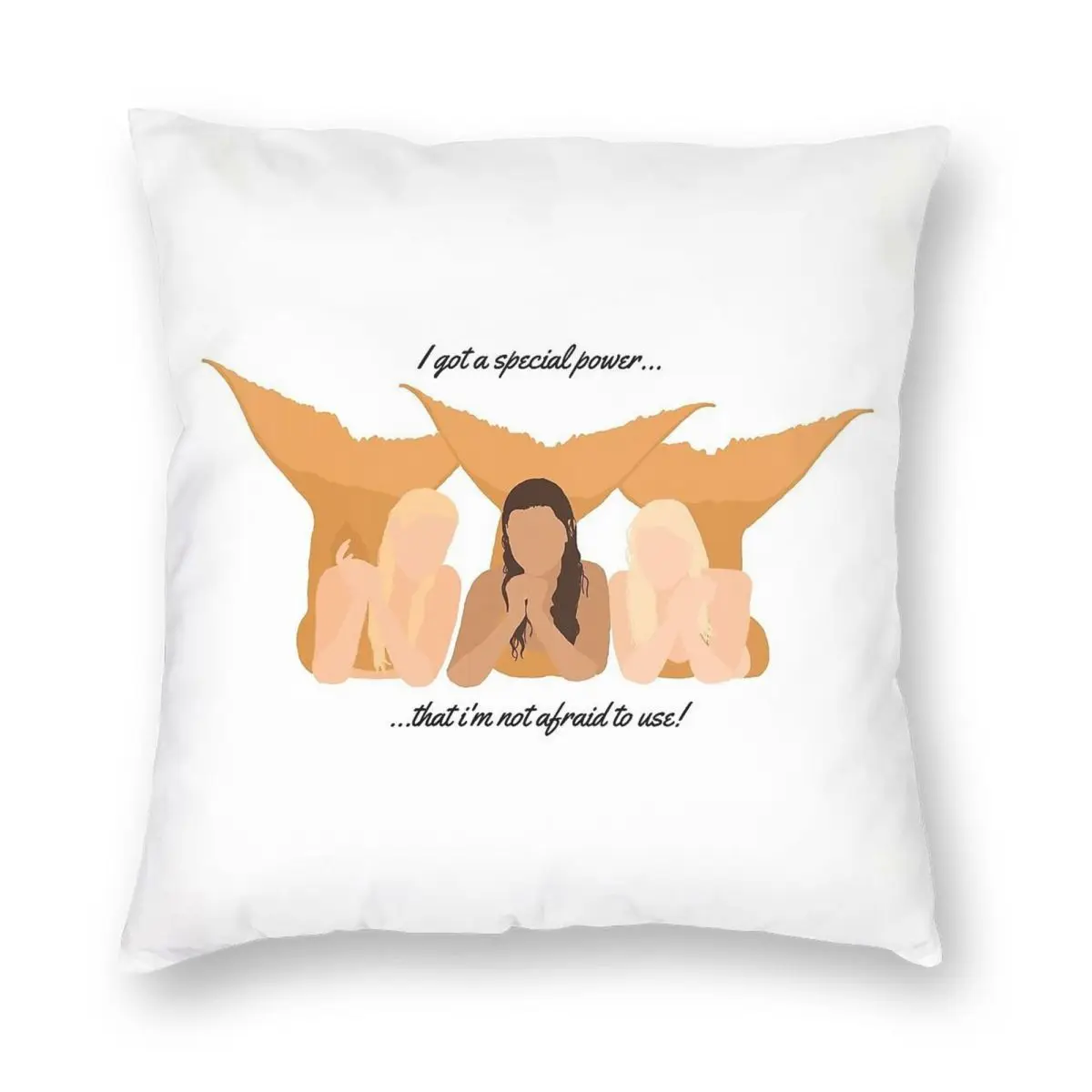 غطاء وسادة من الكتان والمخمل ، غطاء وسادة بسحاب مطبوع ، غطاء وسادة سرير ، فقط أضف ماء كليو ، إيما ريكي حوريات البحر ، 18"