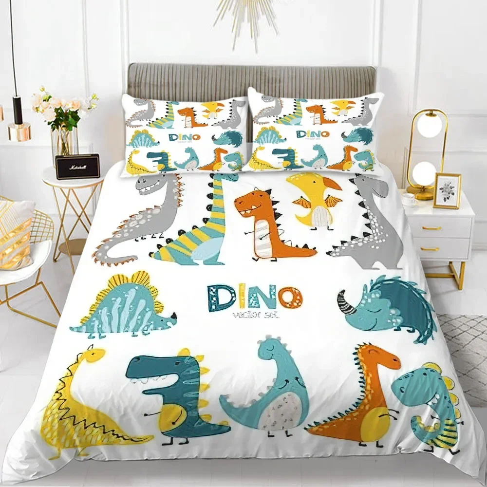 

Cartoon Dragon Bedding Set 3D Digital Printing 2-3 Piece Set (No Core) Suitable for Bedroom Duvet Cover Set Halloween Decor