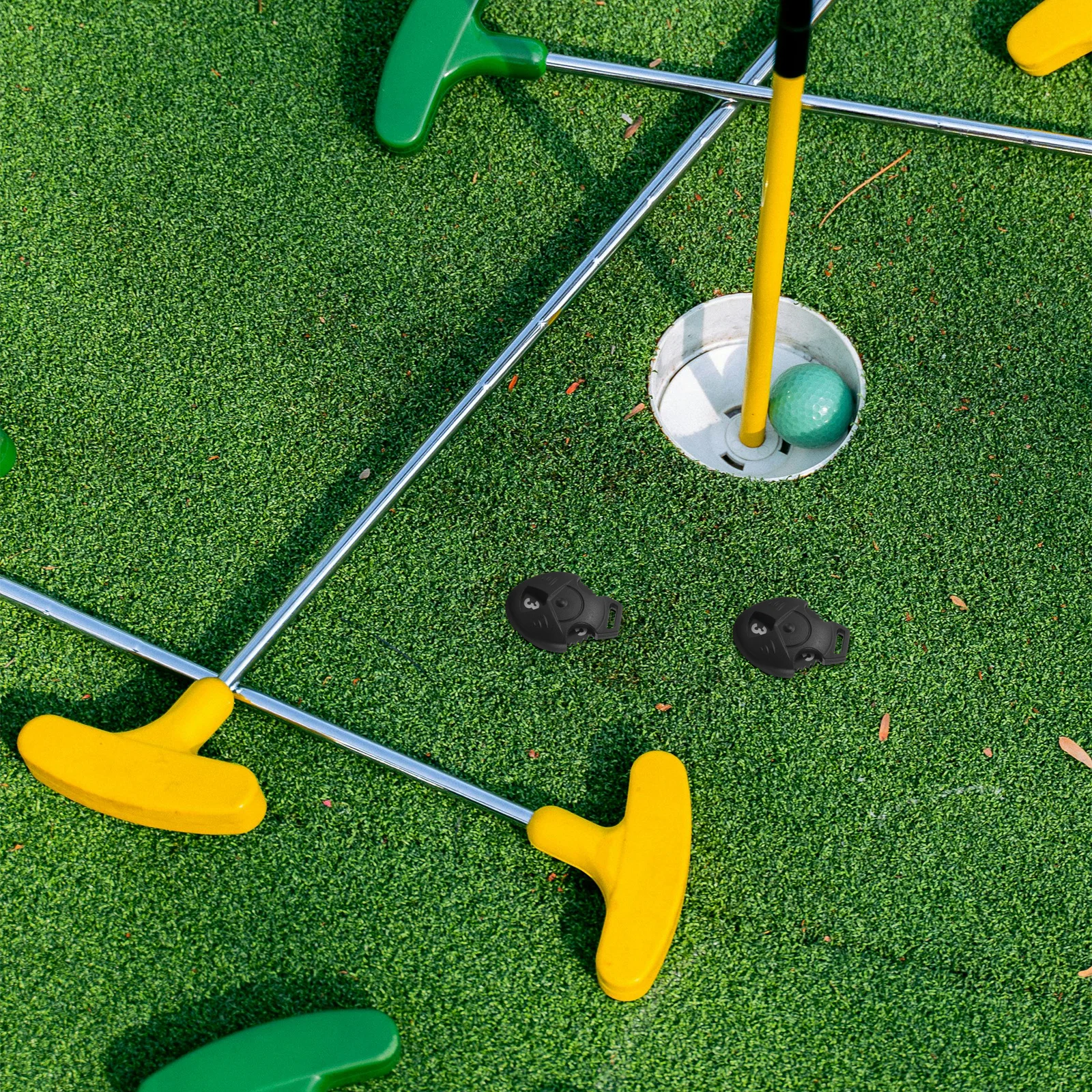 6 szt. Plastikowe znaczniki numerów na kije golfowe z obrotową głowicą, elastyczne identyfikatory do driverów, woodów, urządzenie do oznaczania wyników w golfie