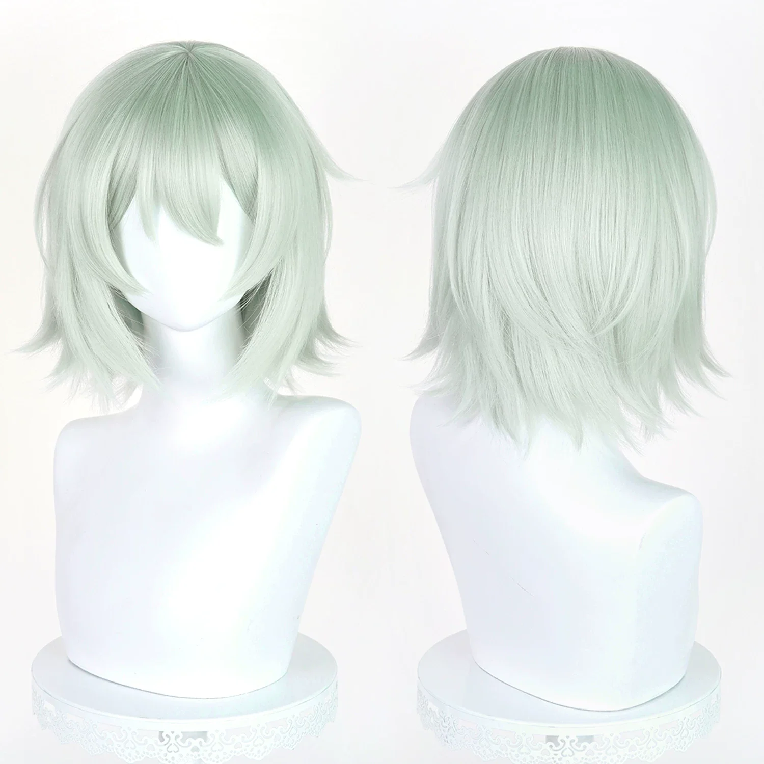 Image of Anime Yani Neko Chainsmoker Cosplay Perücke Yaniko Sato Yanineko Grünes Kurzes Haar Hitzebeständige Perücken Party