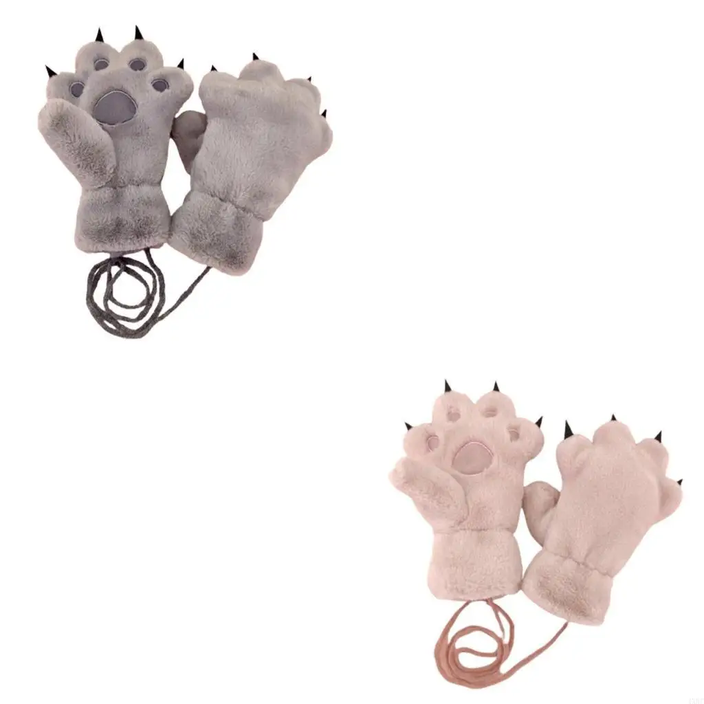 

Children Winter Gloves Thickened Fleece Lined Gloves Ensure a Comfortable & Breathable Wearing Experience for Your Kids 4XBC