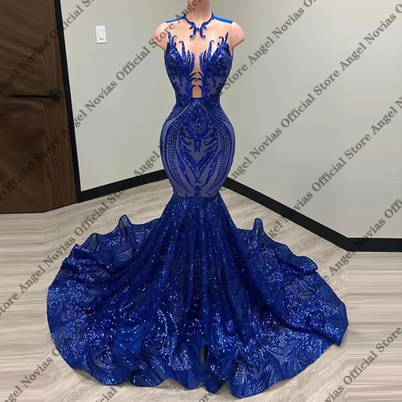 

Customized Royal Blue Mermaid Prom Dressses 2026 Graduation Evening Party Dresses vestidos elegantes para fiesta de gala