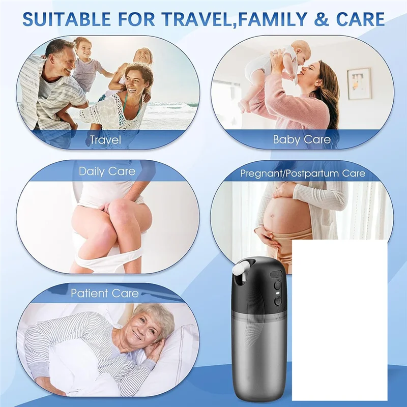 A25F-3-Setting High Pressure Bidet Sprayer-Handheld Electric Design, USB-C Rechargeable For Travel Use