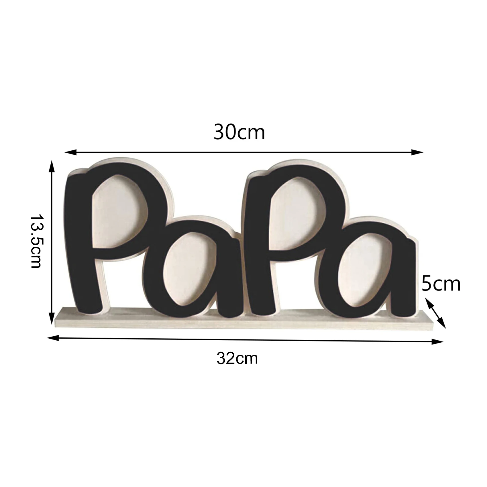 ABZL Father's Day PaPa Picture Frame,Dad Gifts From Daughter,Dad Birthday Gifts, Dad Photo Holder, Father's Day Gift -Black