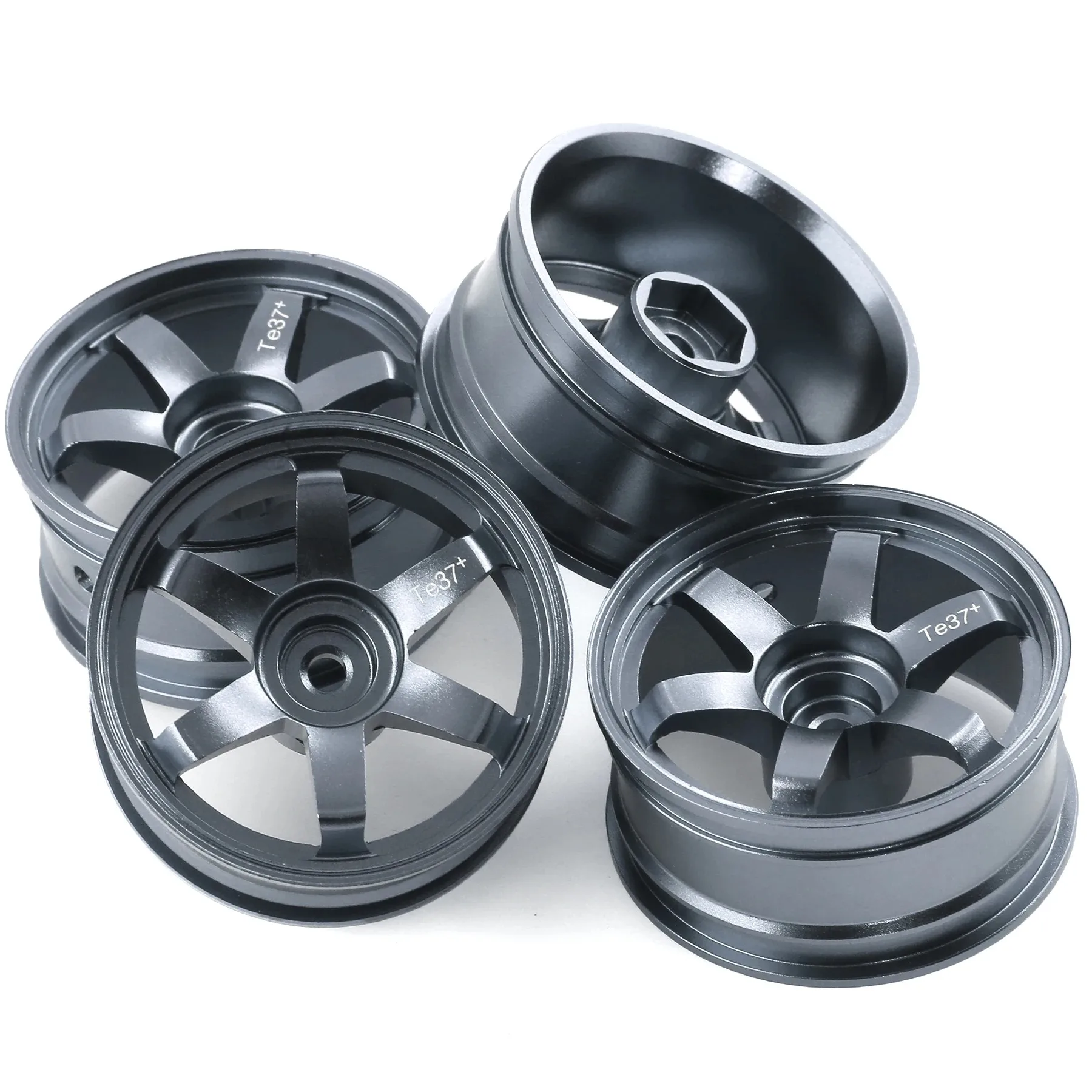 

4pcs Rubber Tires & Metal Wheel Rims 12mm Hex for 1/10 RC On Road Racing Touring HSP Tamiya Kyosho Traxxas Sakura WLtoys