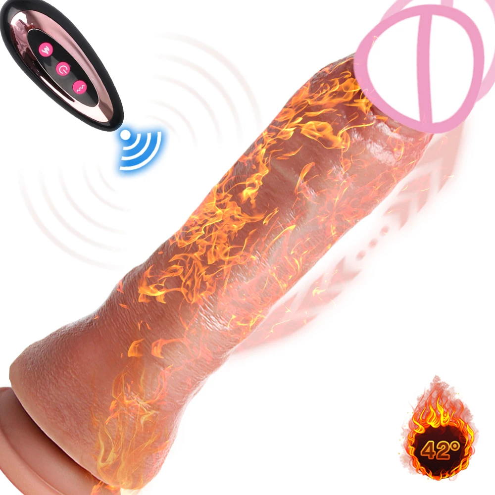 Dildo Thrusting Realistic Vibrator Sex Toys for Women Silicone Suction Cup Dildo Anal G-spot Stimulator with 10 Vibrating Modes