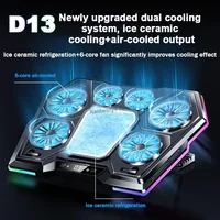 D13 Semiconductor Game Laptop Cooling Pad 8 Angles Adjustable Foldable LED Screen Notebooks Cooler Bracket For 12-21'' Computer