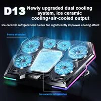 D13 Semiconductor Game Laptop Cooling Pad 8 Angle Adjustable Foldable LED Screen Notebooks Cooler Bracket For 12-21'' Computer