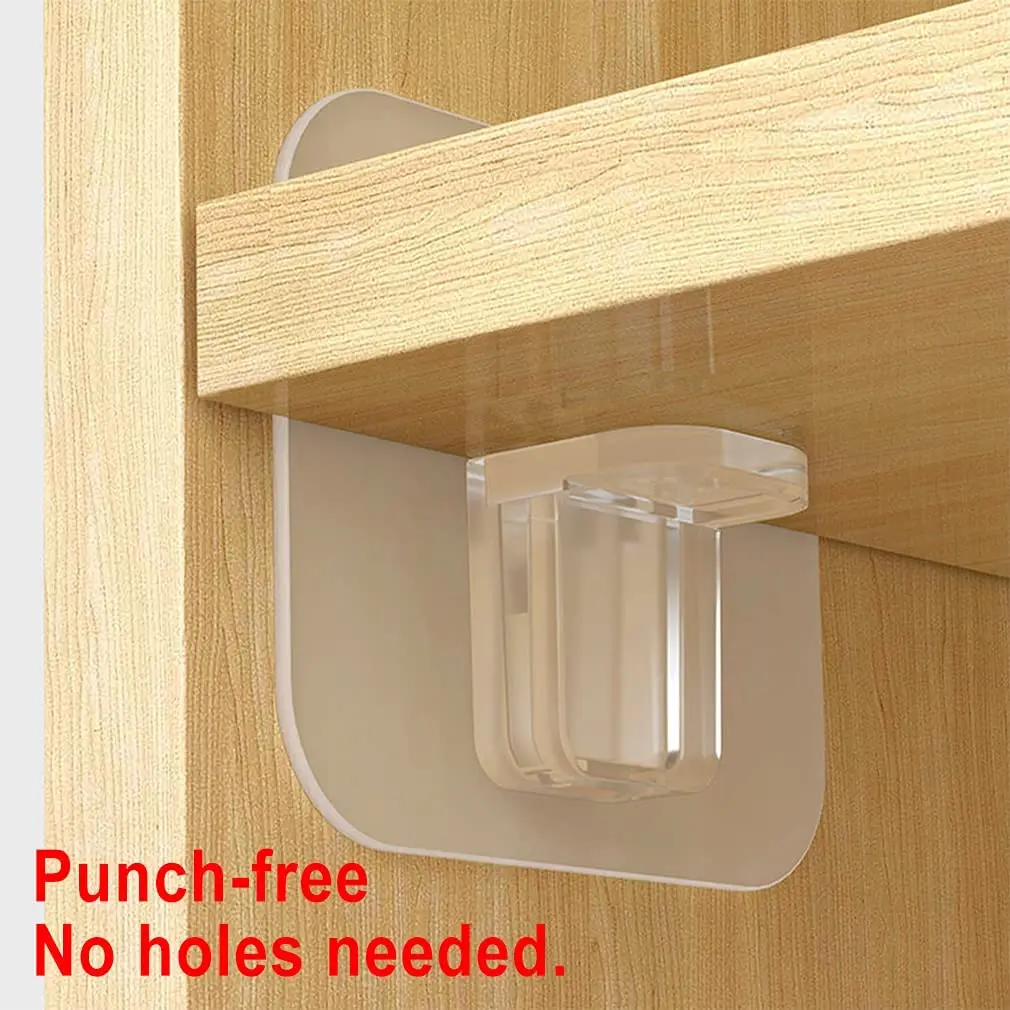 10/2Pcs Adhesive Shelf Support Pegs Self Adhesive Closet Cabinet Shelf Support Clip Wall Hanger For Kitchen Bathroom Accessorie