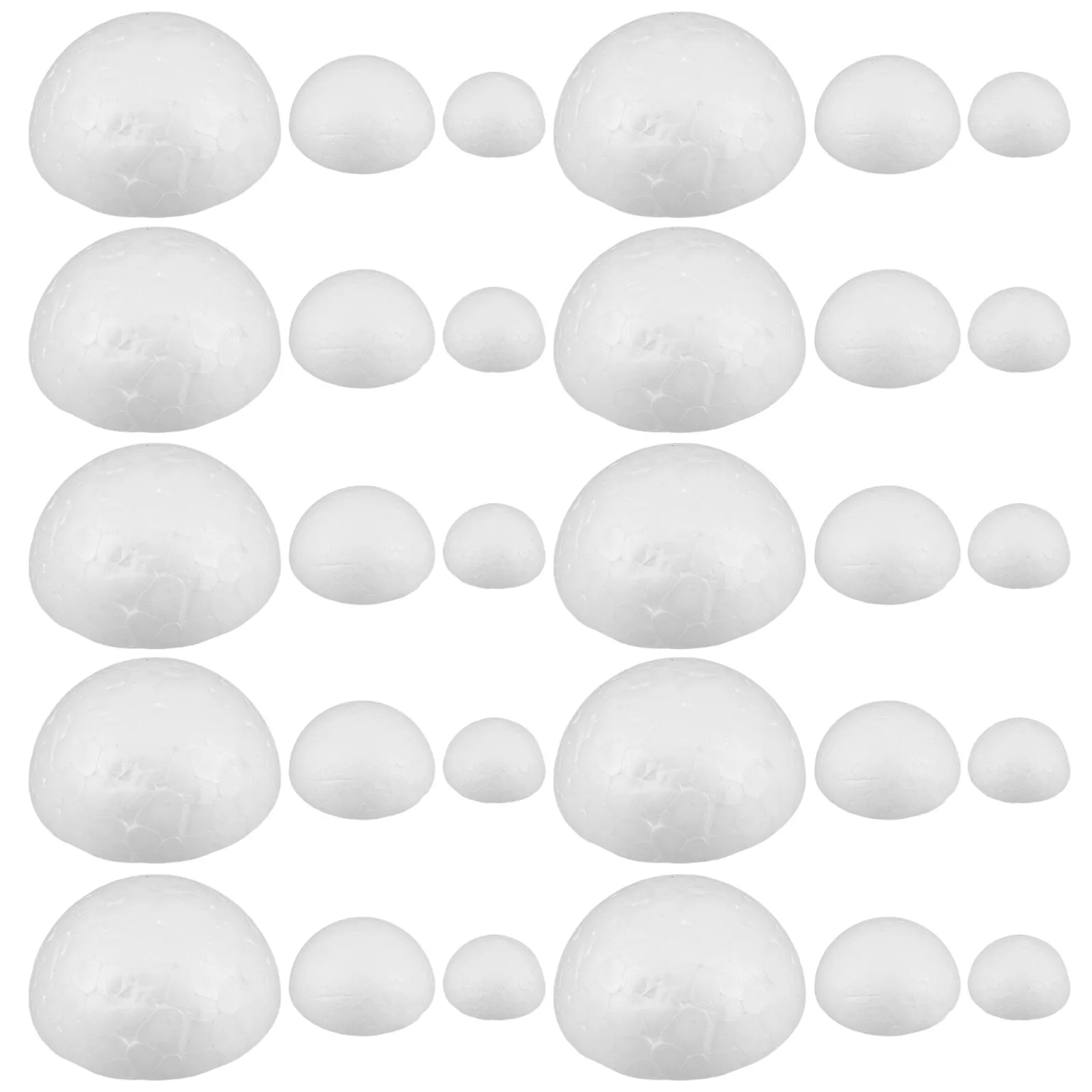 

300Pcs Unfinished White Foam Balls Half Round Polystyrene for Arts Crafts Floral Arranging Snow Fake Balls Graffiti DIY