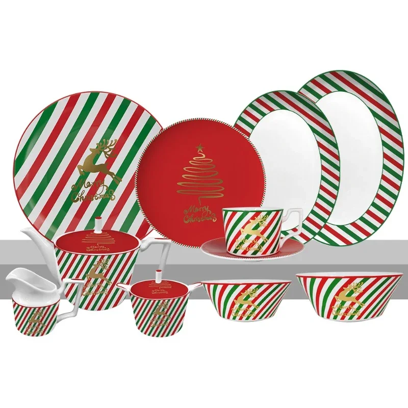 

Creative Christmas candy series, hotel bone china Western food plate, steak plate, dessert plate4