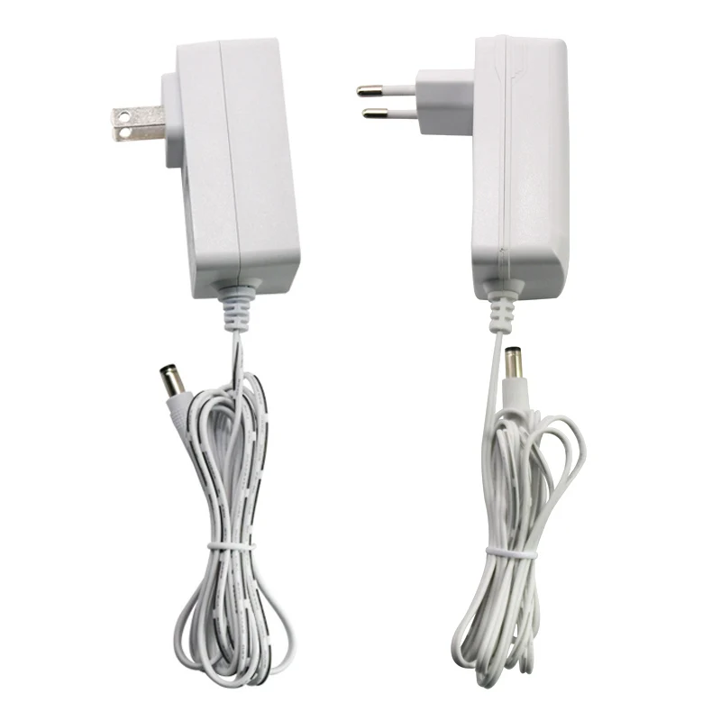 DC5V 12V 24V Power Adapter Supply For LED Strip AC100-240V 12W 15W 24W White DC5.5mm Wall Plug EU US Plug 3Pin 2Pin Wire 1.5m