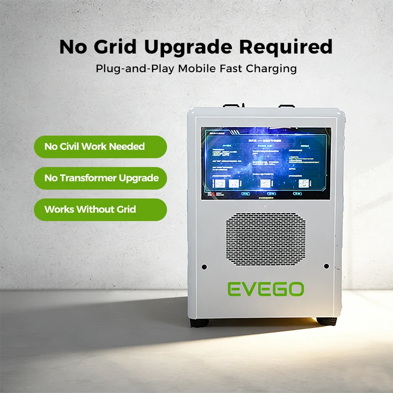 200kWh Mobile EV Charger with Energy Storage Road Rescue Portable Power Station for Home & Commercial Use