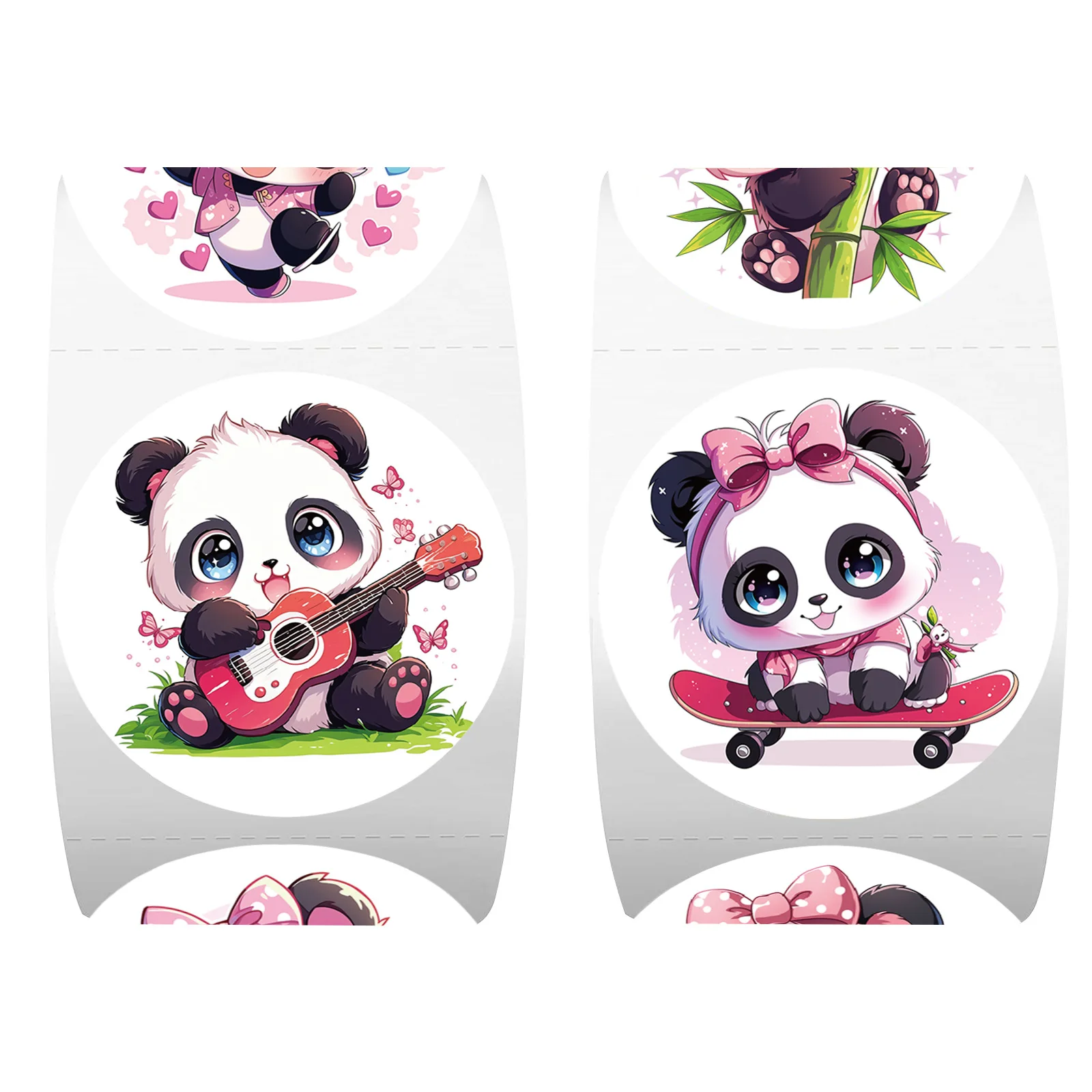 

500Pcs/Roll Cartoon Panda Roll Roll Stickers Creative Graffiti DIY Decorative Phone Case Notebook Water Cup Kids Toys Gifts