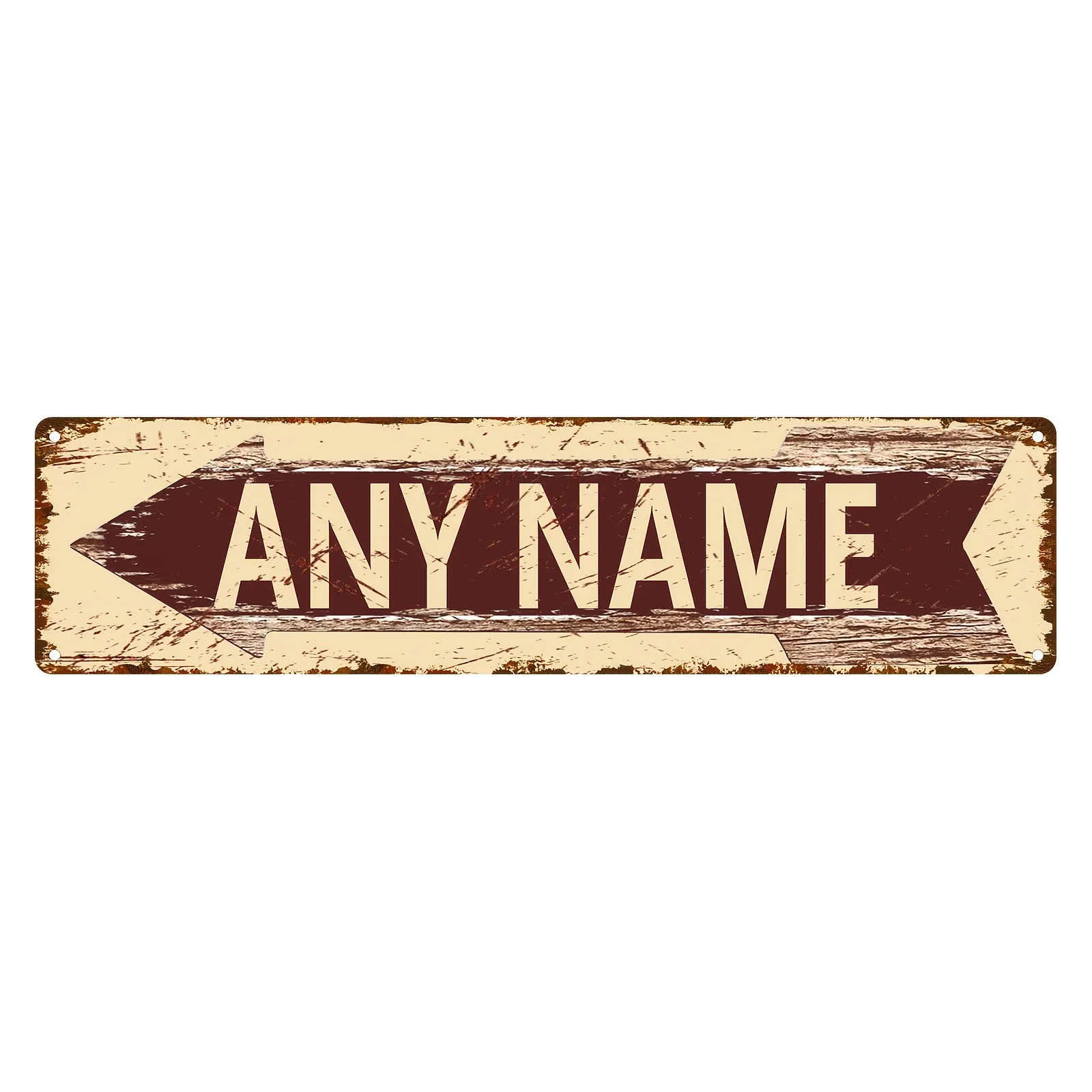 CIFbuy Custom Personalized Retro Street Sign, Left Right Arrows, Man Cave Bar Cafe Restaurant Wall Art Decor Only, Metal Plaque