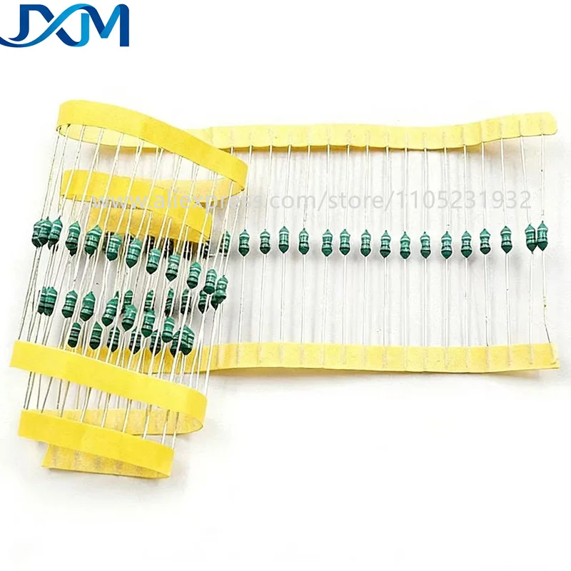 50pcs/lot 0307 1/4W 0.25W Color Ring Inductors 1UH 1.5 2.2 3.3 4.7UH 10 15UH 22 39UH 100 220 330 470UH 560UH 1MH DIP Inductance