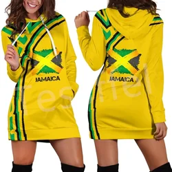 Tessffel NewFashion Country Reggae Jamaica Lion Emblem Retro Tattoo 3DPrint Pullover Sexy Women Hoodie Dress Funny Casual A1