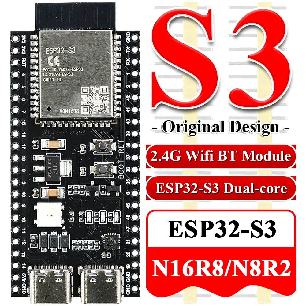 ESP32-S3 Wifi BT Module Development Board for Arduino IDE ESP32-S3 N16R8 N8R2 44Pin Type-C 16MB Flash 8M PSRAM ESP32 S3