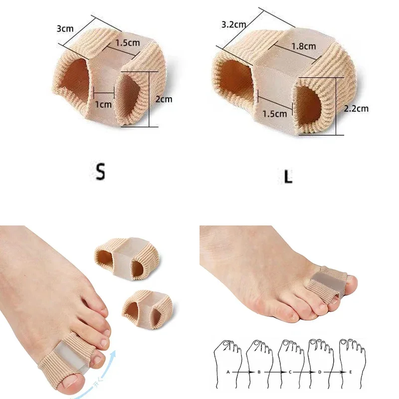 Toe Deformity Corrector Soft Elastic Toe Separator Silicone Hallux Valgus Orthopedic Protector Spacers Bunion Relief Foot Care