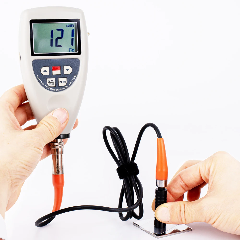 Portable Coating Thickness Gauge AC-110AS High Accuracy 0.1um 0~1250um Paint Coating Galvanized Layer Thickness Gauge