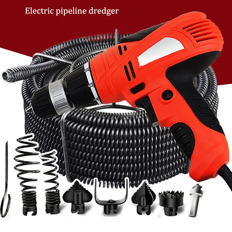 

Household Kitchen Toilet Water Blocking Tool Electric Sewer Pipe Dredging Machine Pipe Dredger Drain Cleaner