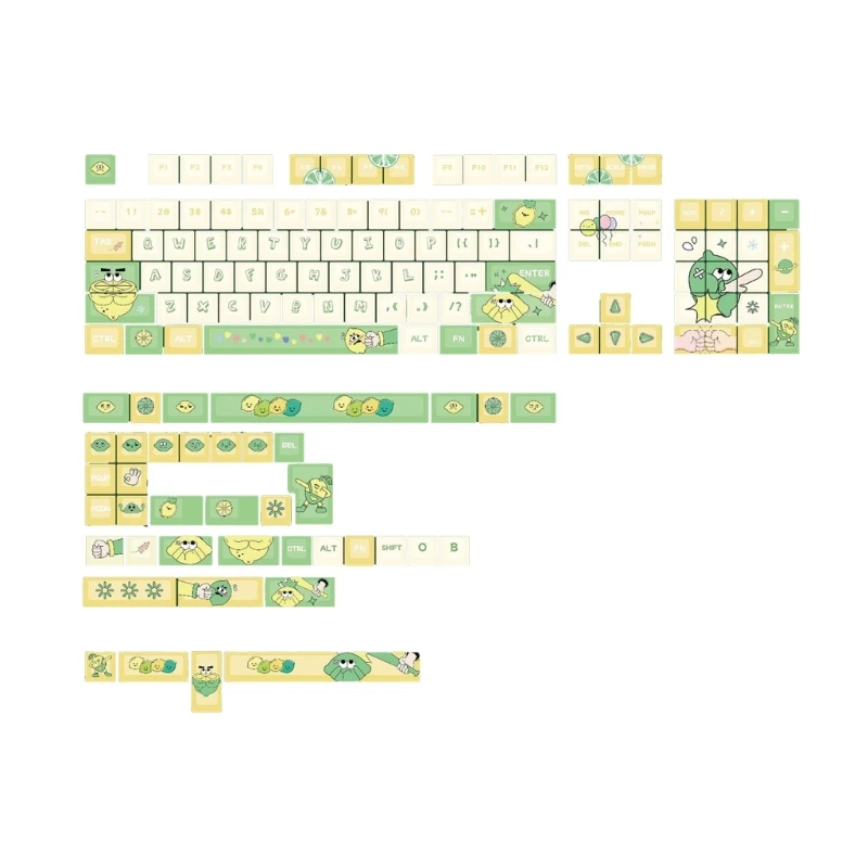 

PBT Keycaps MDA PBT Keycaps Lemon for 68/75/87/108 Mechanical Keyboards