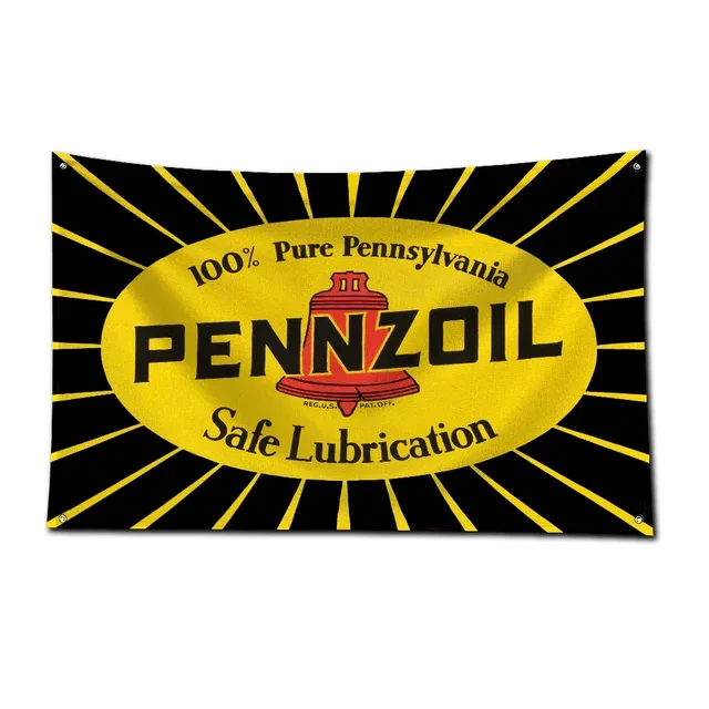 3x5 Ft P-Pennzoil Motor Oils Rovers  Racing  Flag Polyester Printed Cars Flags for Room Garage Decor